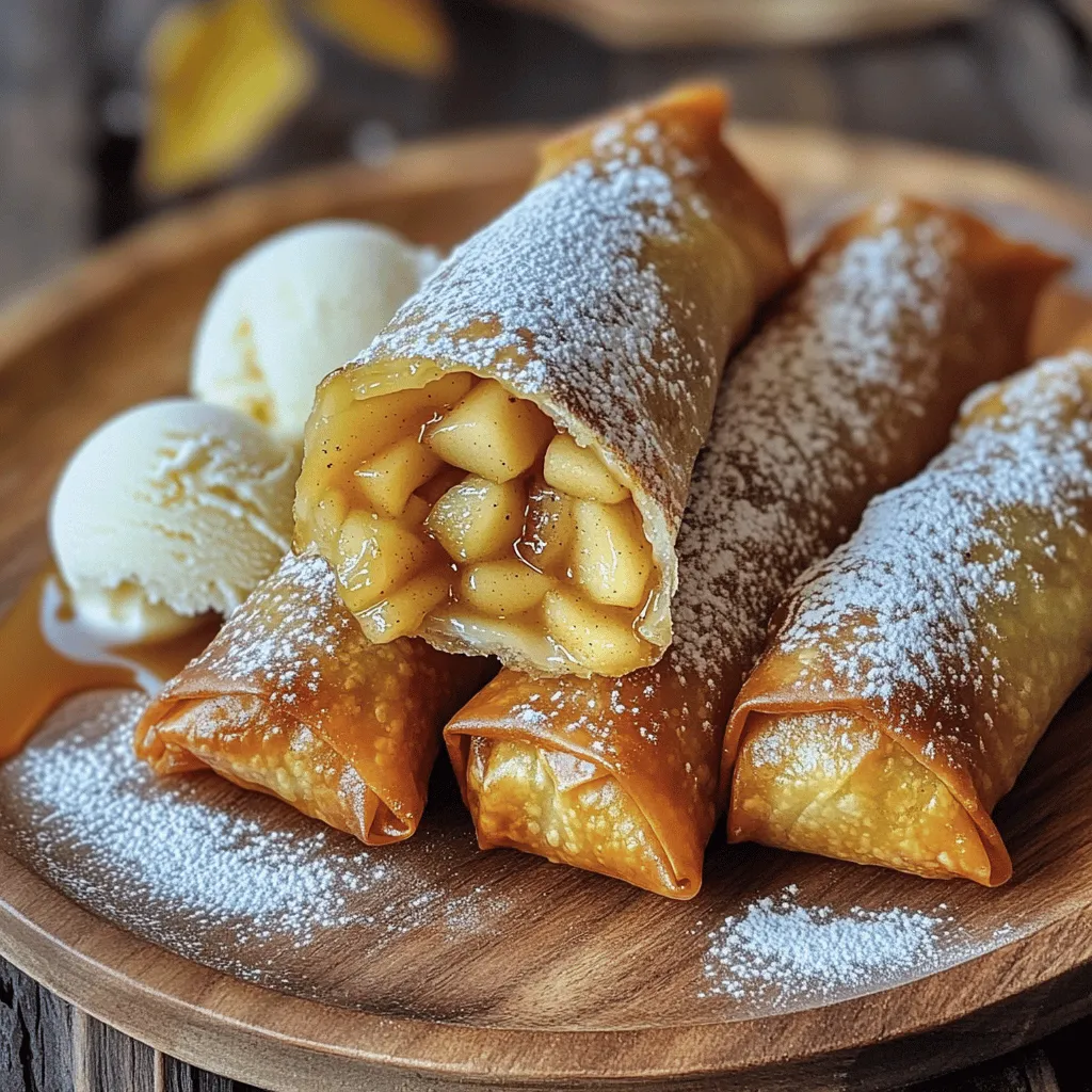 Savory Apple Pie Egg Rolls Crispy and Flavorful Treat