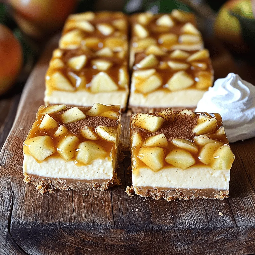 Caramel Apple Cheesecake Bars Delightful Fall Treat