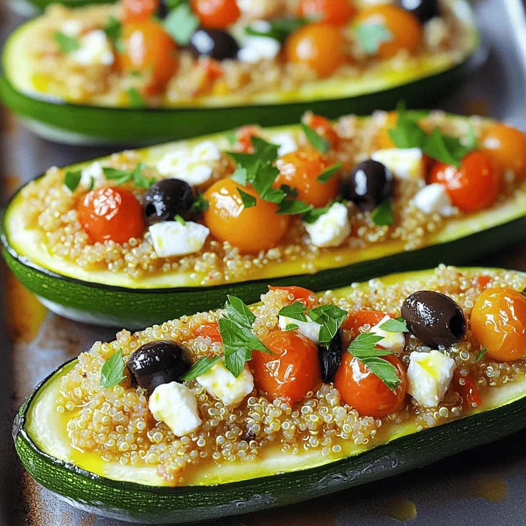 Stuffed Zucchini Boats Flavorful and Simple Dish