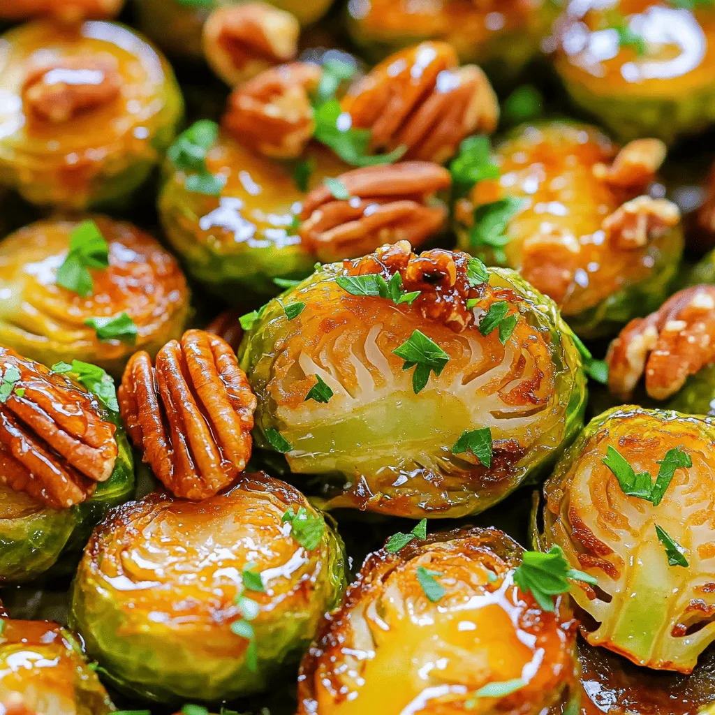 Maple Glazed Brussels Sprouts Delicious Roasted Delight