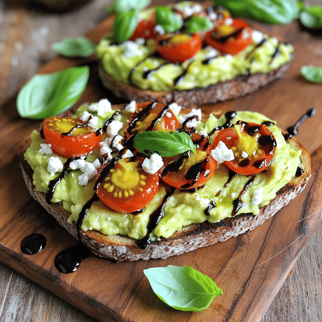 Savory Avocado Toast with Feta and Tomatoes Delight