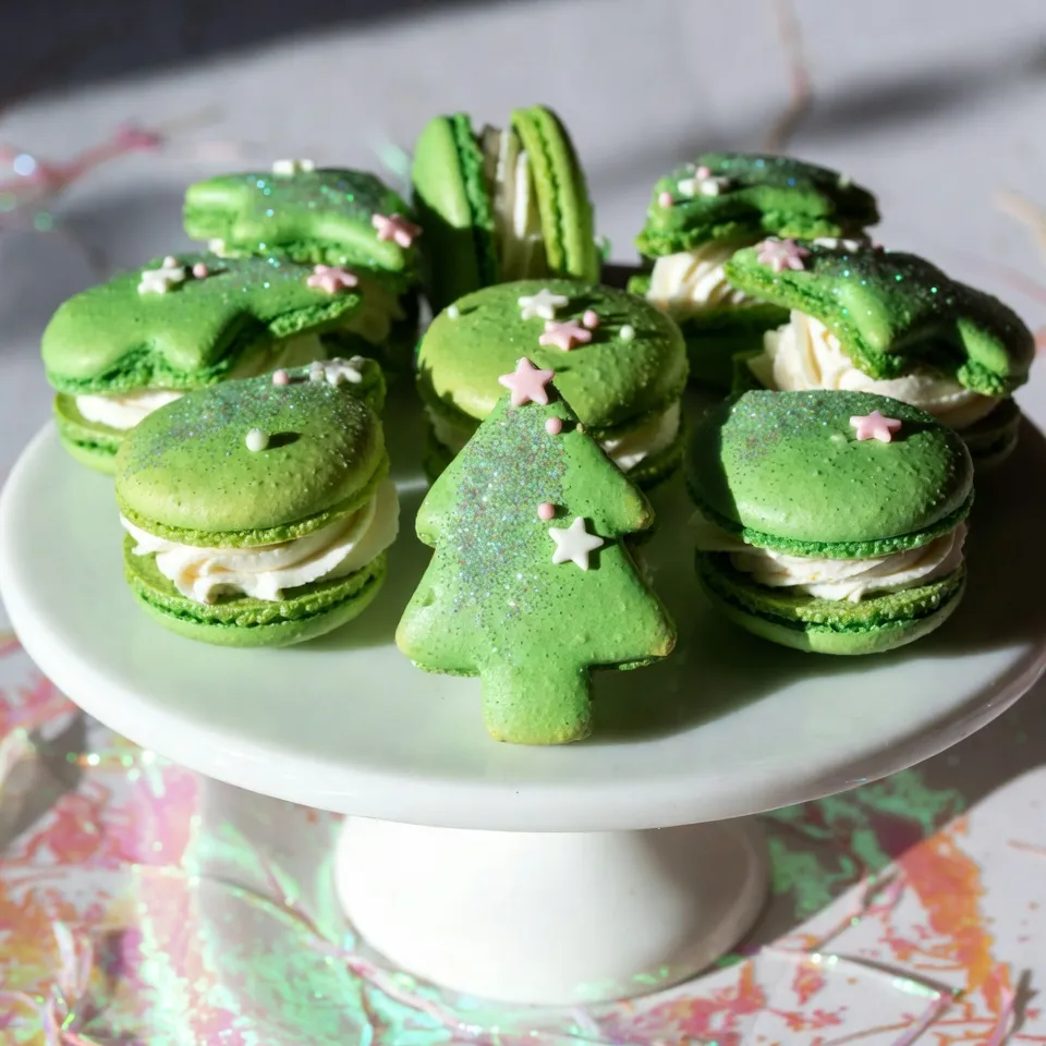 Christmas Tree Cake Macarons Festive and Fun Treat