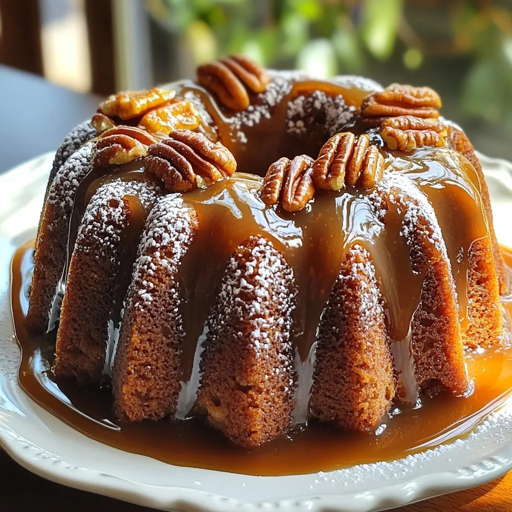 Gingerbread Pudding Cake with Toffee Sauce Delight