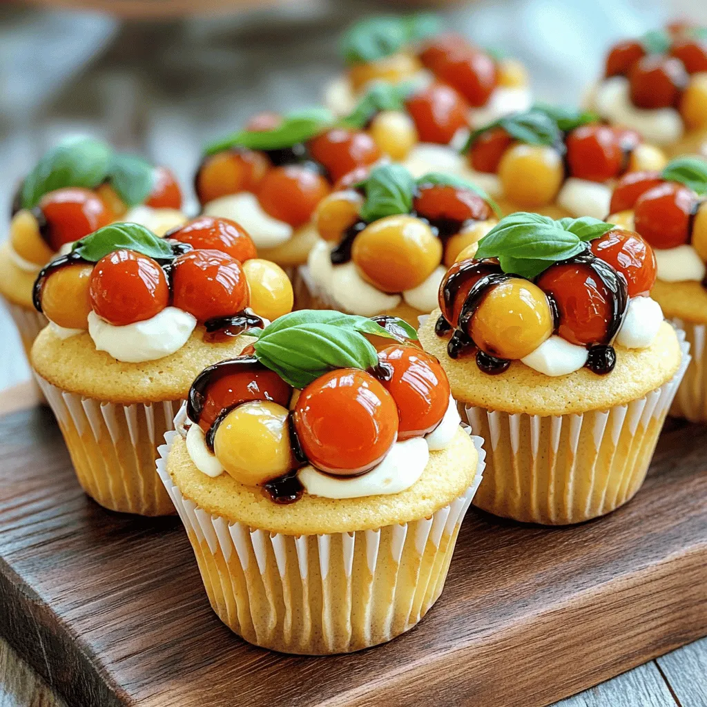 Caprese Stuffed Cupcakes Flavorful Delight to Savor