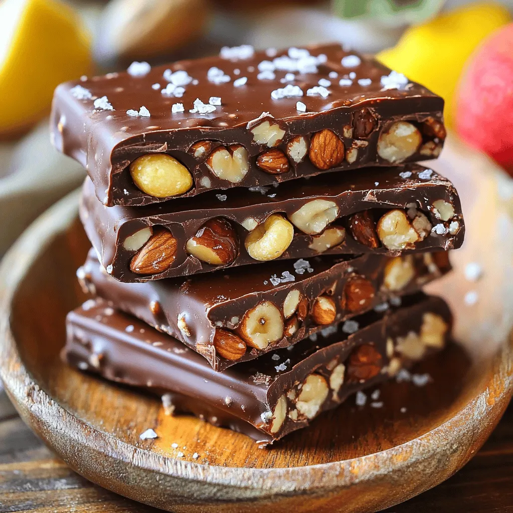 Dark Chocolate Sea Salt Nut Bars Delicious Snack Option