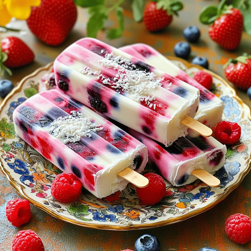 Berry Coconut Popsicles Easy and Refreshing Treat