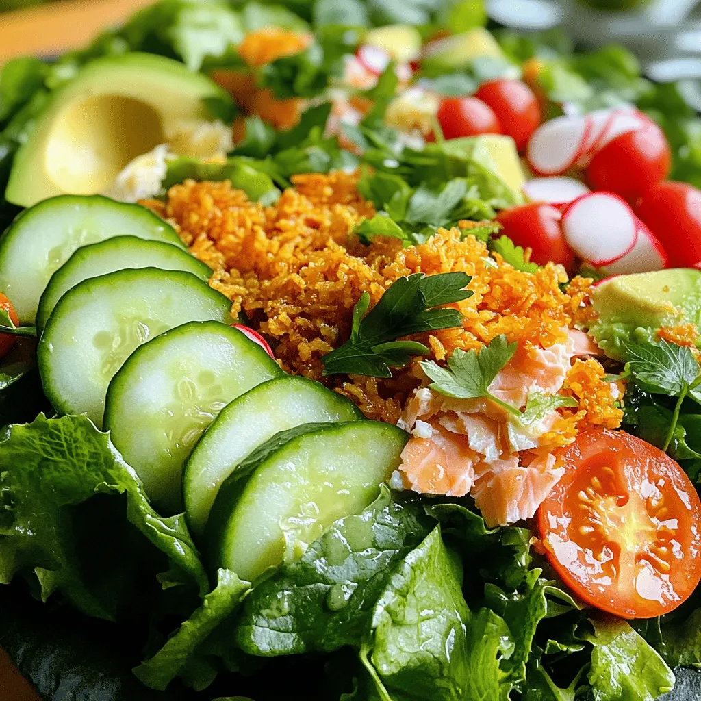 Crispy Rice Salmon Harvest Salad Flavorful and Fresh
