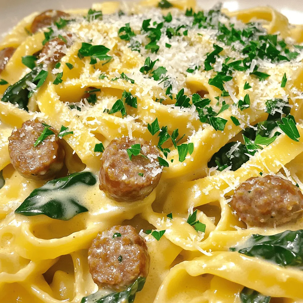To make a delicious Sausage Alfredo Pasta, you