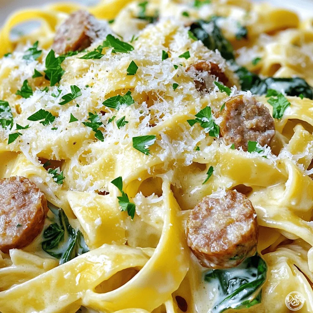 Sausage Alfredo Pasta Rich and Creamy Delight