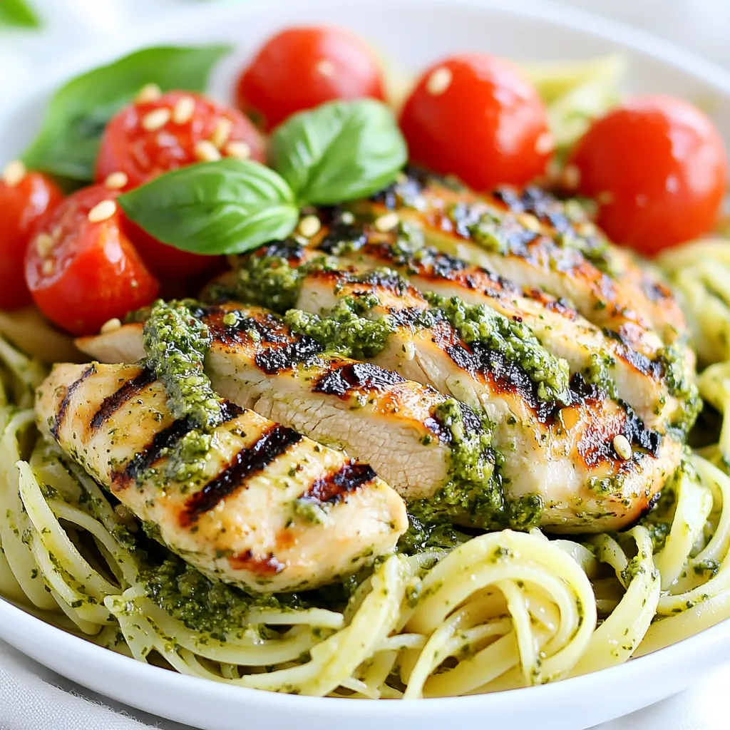 Herb Grilled Chicken with Pesto Pasta Delight