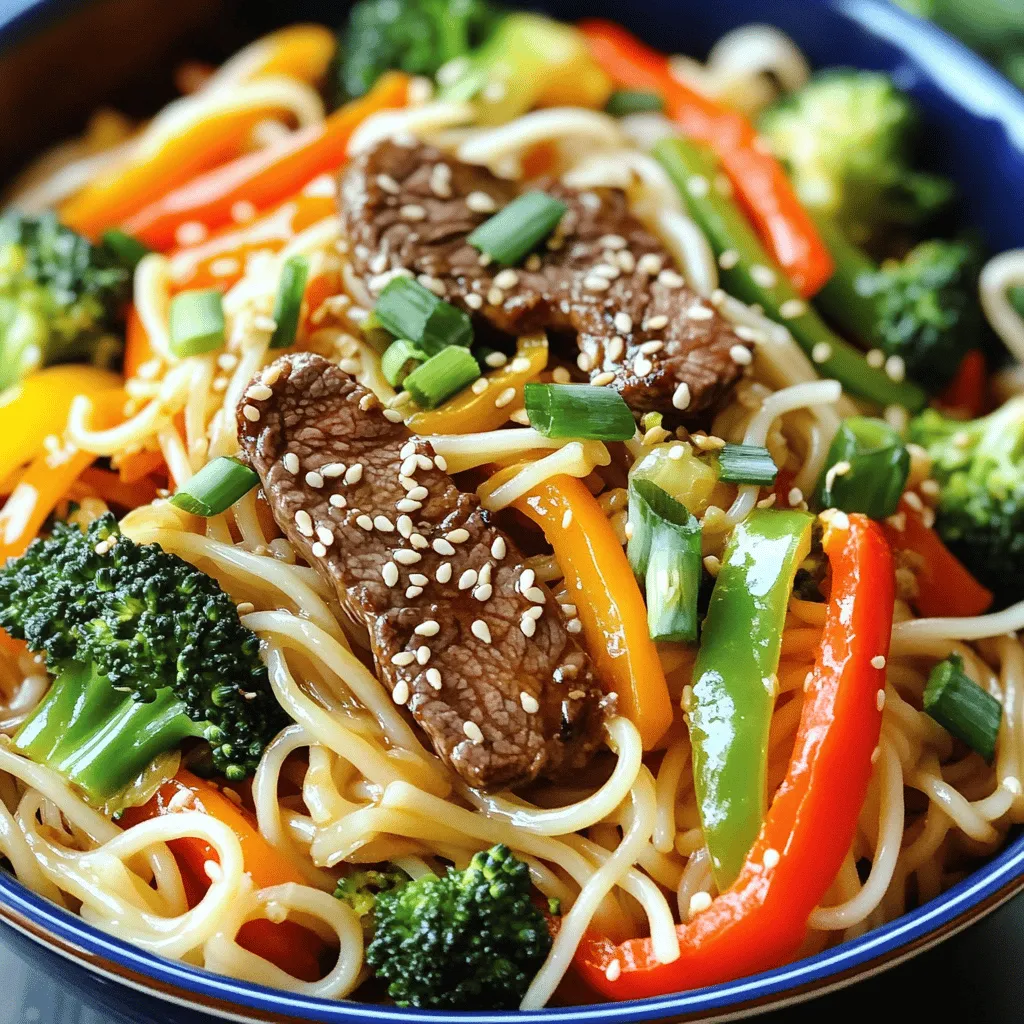 Beef Noodle Stir Fry Deliciously Quick Dinner Recipe