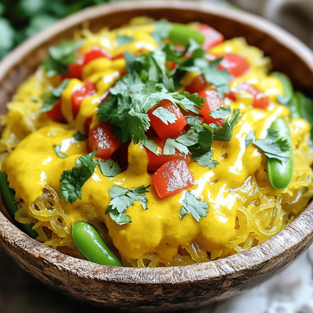 Yellow Curry Spaghetti Squash Flavorful and Healthy Dish