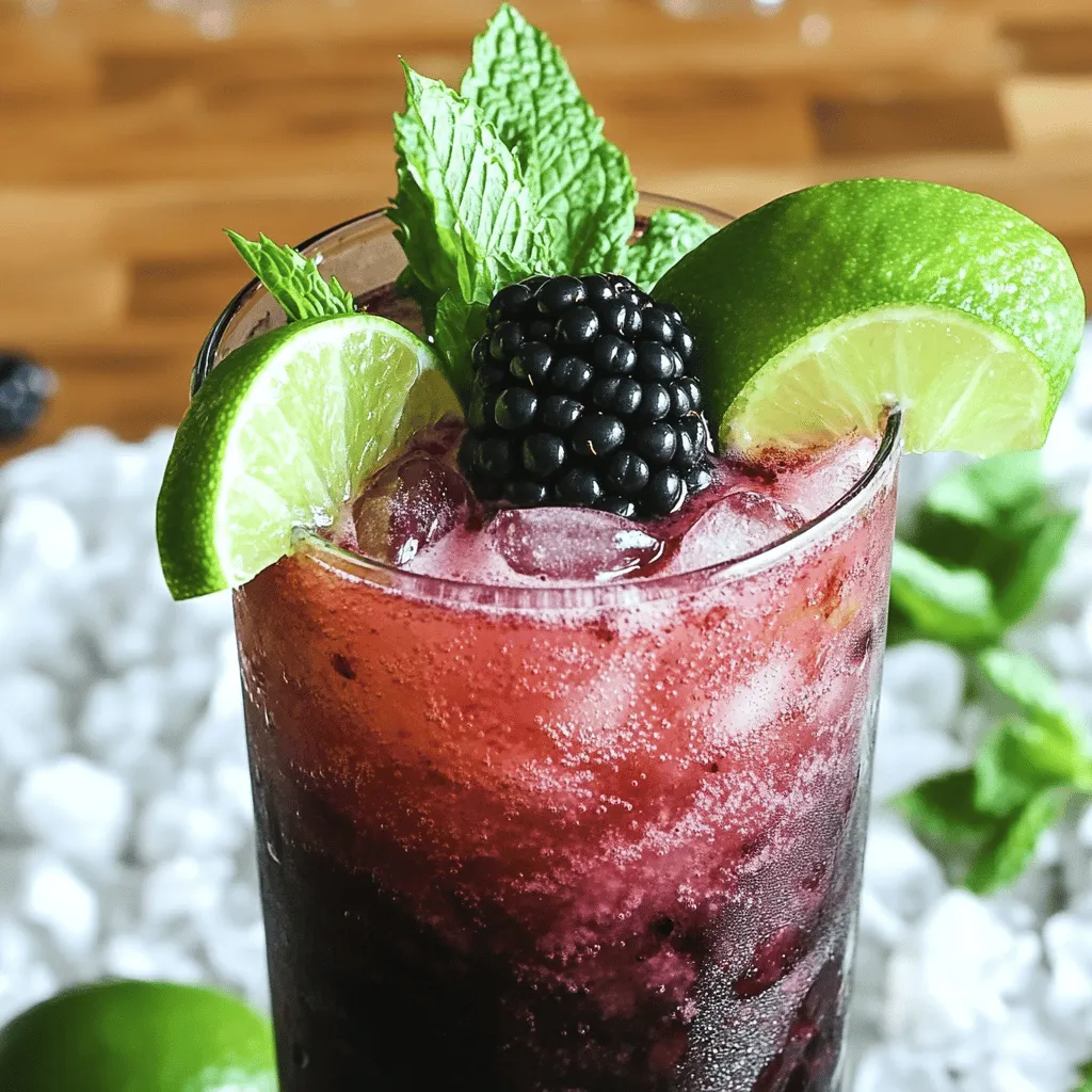 Blackberry Mint Julep Mocktail Refreshing and Easy Drink