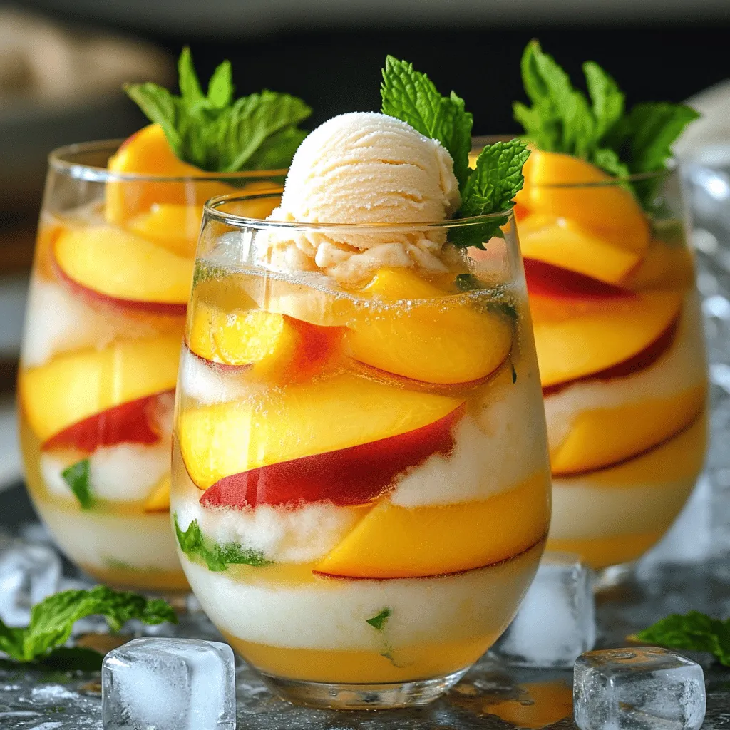 Peach Fizz Floats Refreshing Summer Drink Recipe