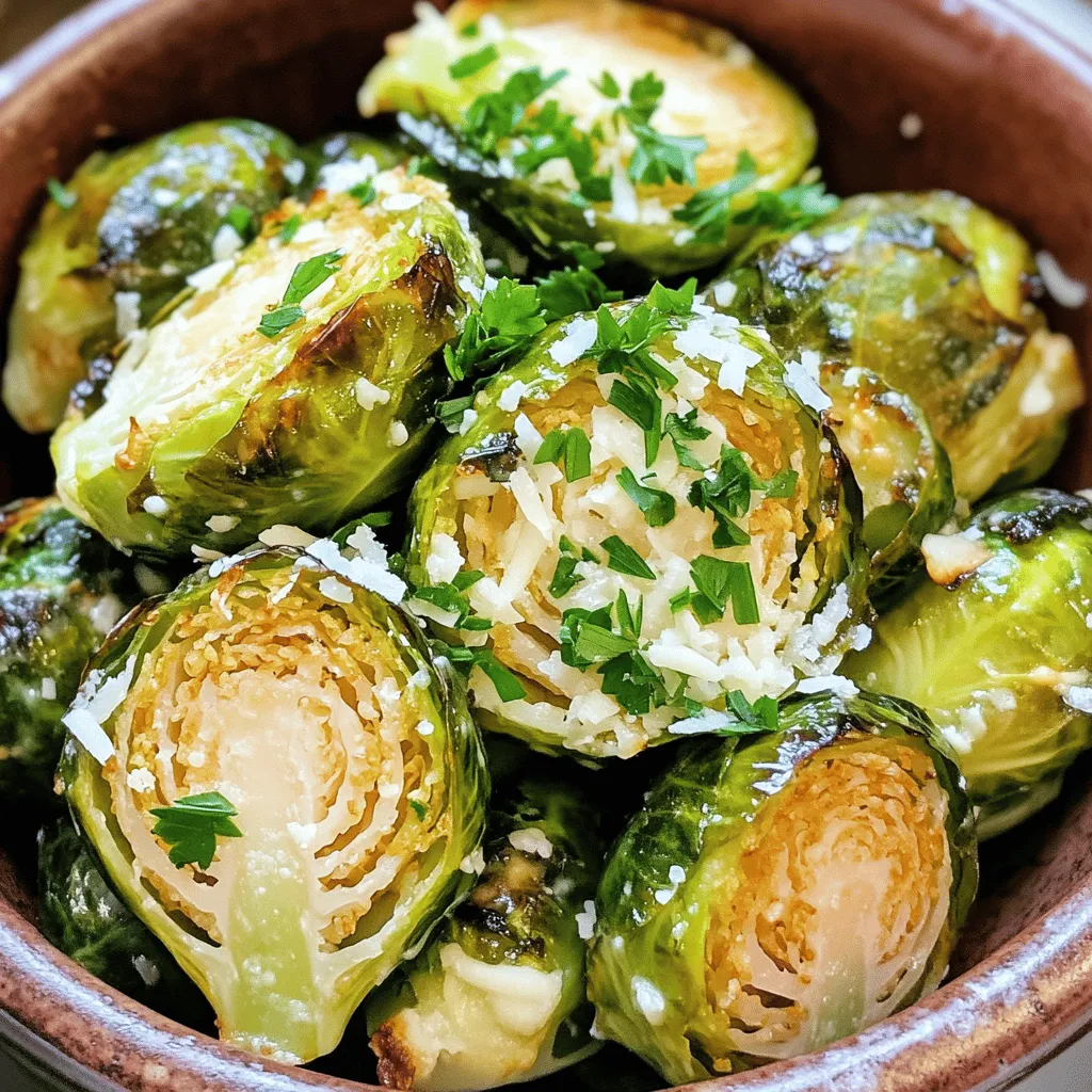 Air Fryer Garlic Parmesan Brussels Sprouts Delight