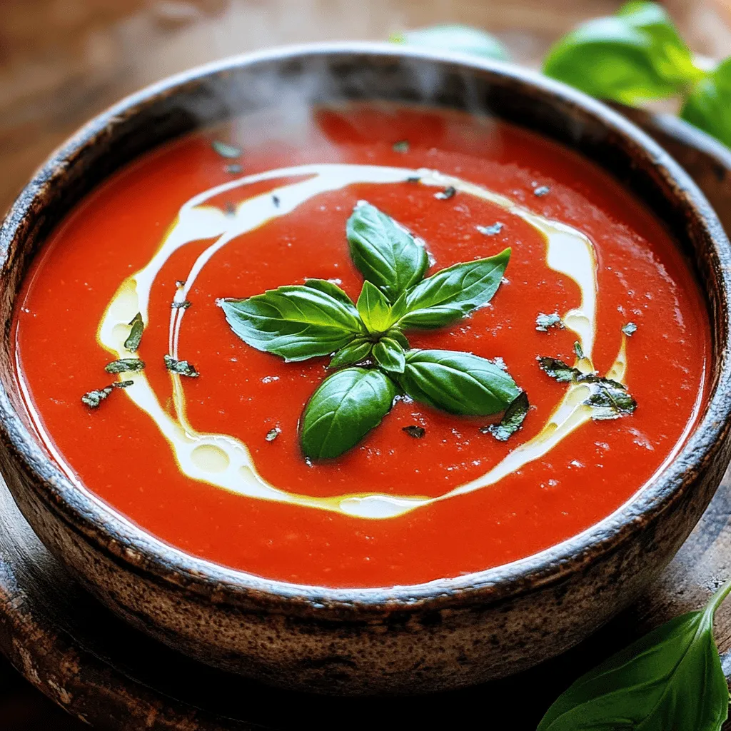 Creamy Tomato Basil Soup Comforting and Easy Recipe