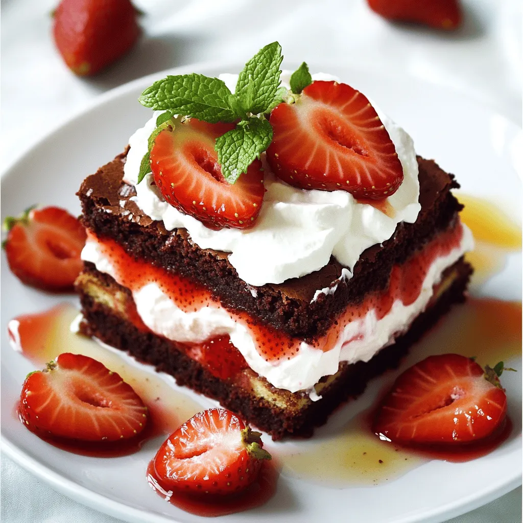 Brownie Strawberry Shortcake Irresistible Dessert Delight