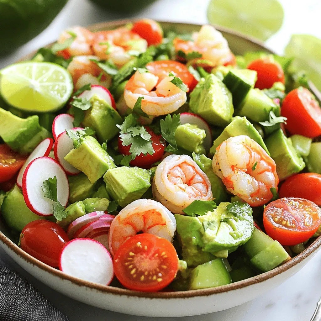 Healthy Avocado Shrimp Salad Fresh and Flavorful Mix
