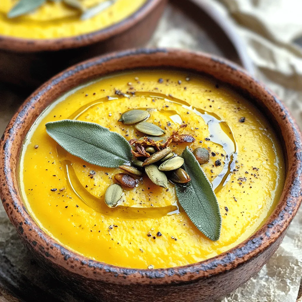 Roasted Butternut Squash Soup with Crispy Sage Delight