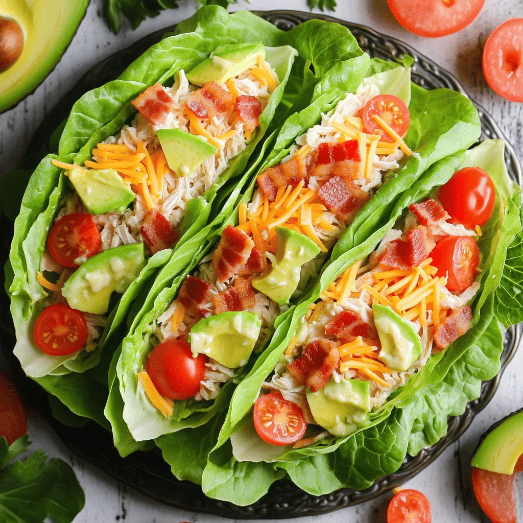 Savory Chicken Club Lettuce Wraps Easy and Flavorful