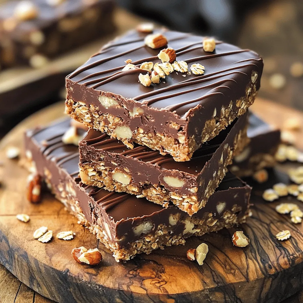 No-Bake Chocolate Oat Bars Crunchy and Rich Delight
