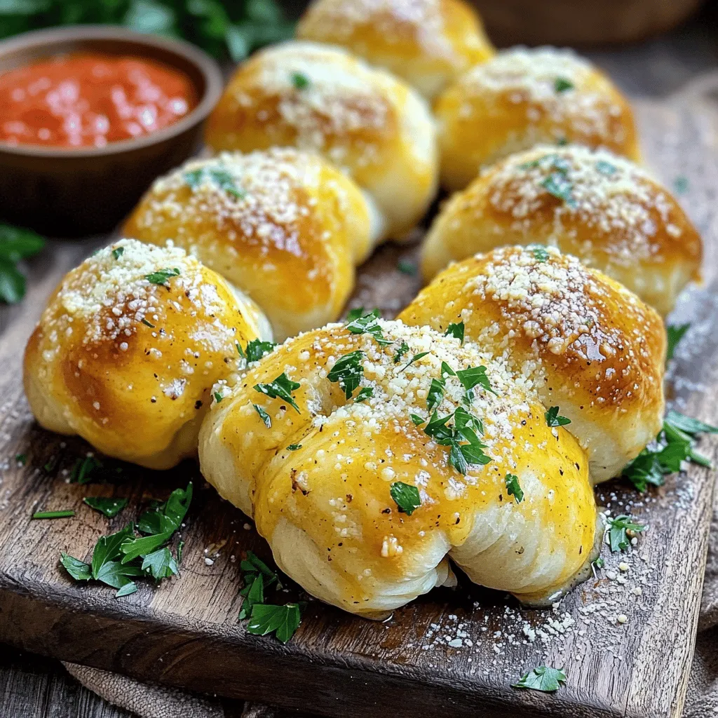 Quick Garlic Parmesan Knots Tasty Snack Recipe