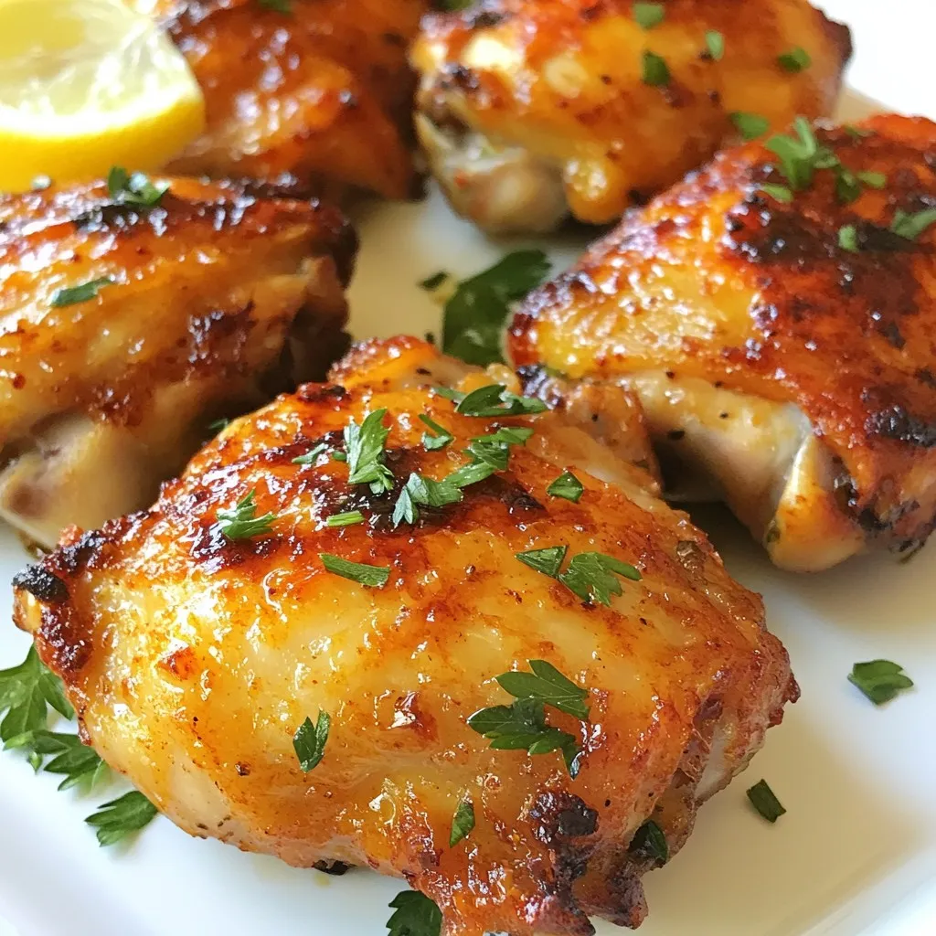 Lemon Paprika Roast Chicken Thighs Flavorful Dish