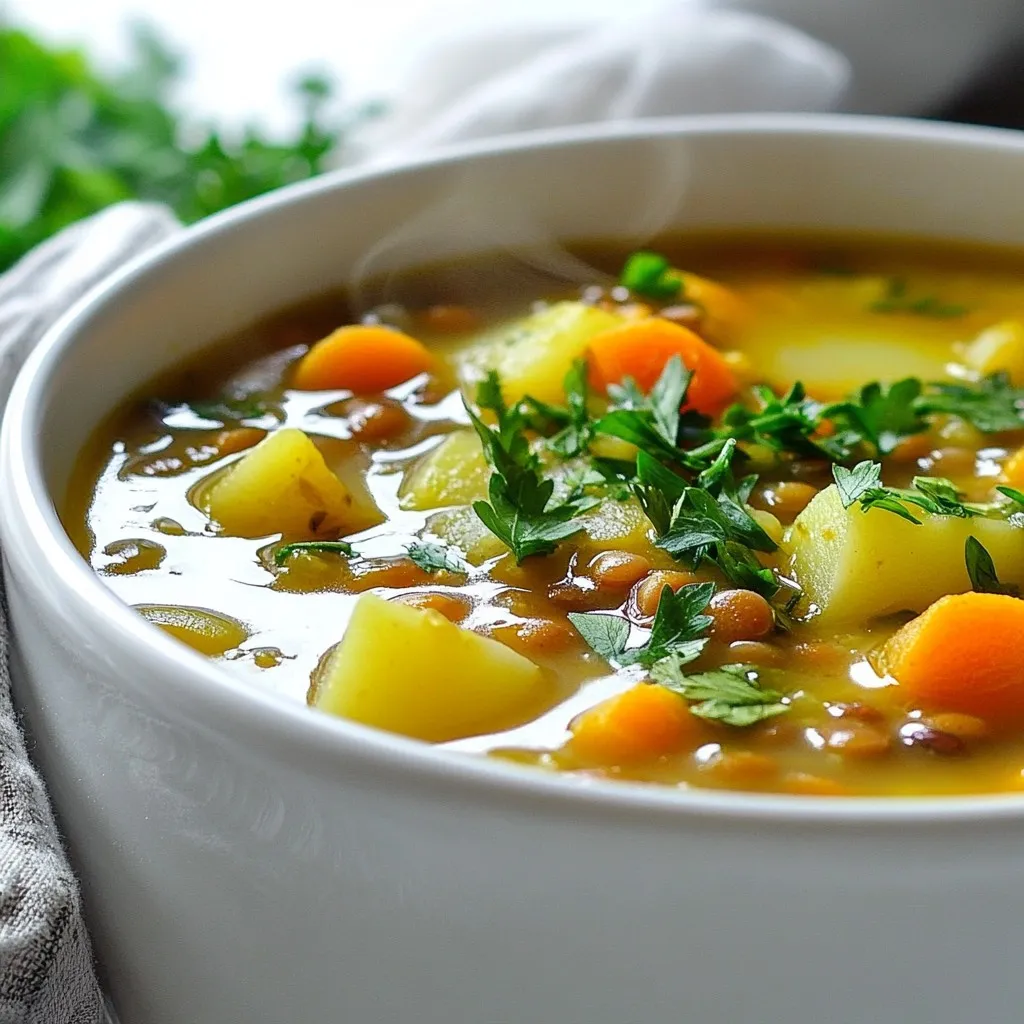 Hearty Lentil Potato Soup Flavorful and Nutritious Dish