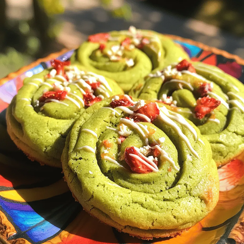 Swirled Strawberry Matcha Cookies Delightful Treat