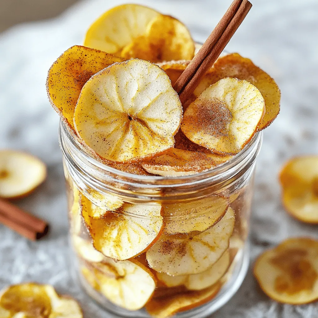 Cinnamon Sugar Apple Chips Tasty and Simple Snack