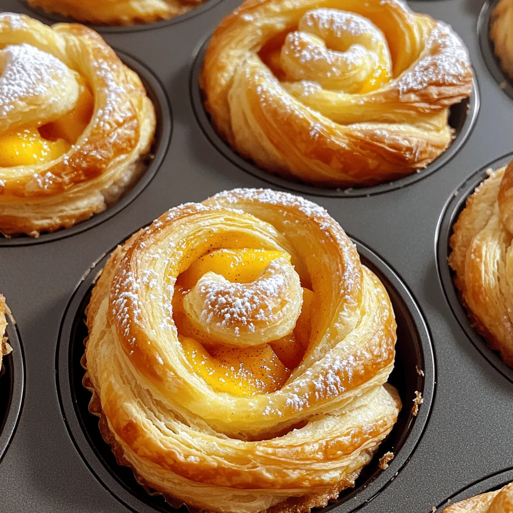 Peach Pie Cruffins Sweet and Simple Dessert Delight