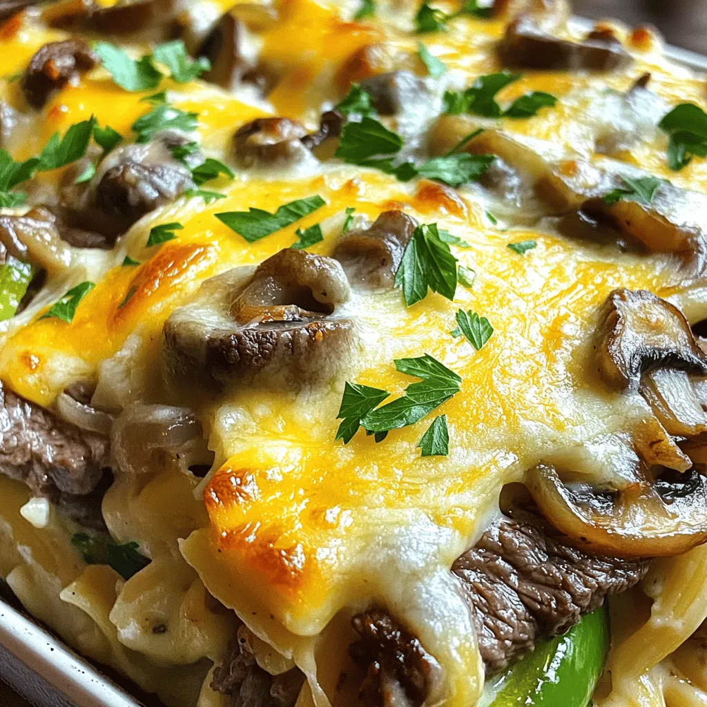 Philly Cheesesteak Casserole Easy and Flavorful Dish