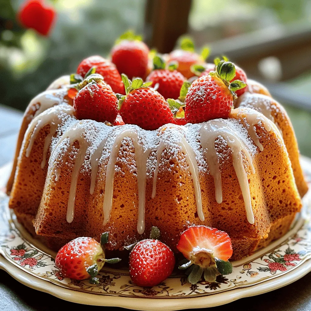 Strawberry Bundt Cake Bliss Deliciously Sweet Treat