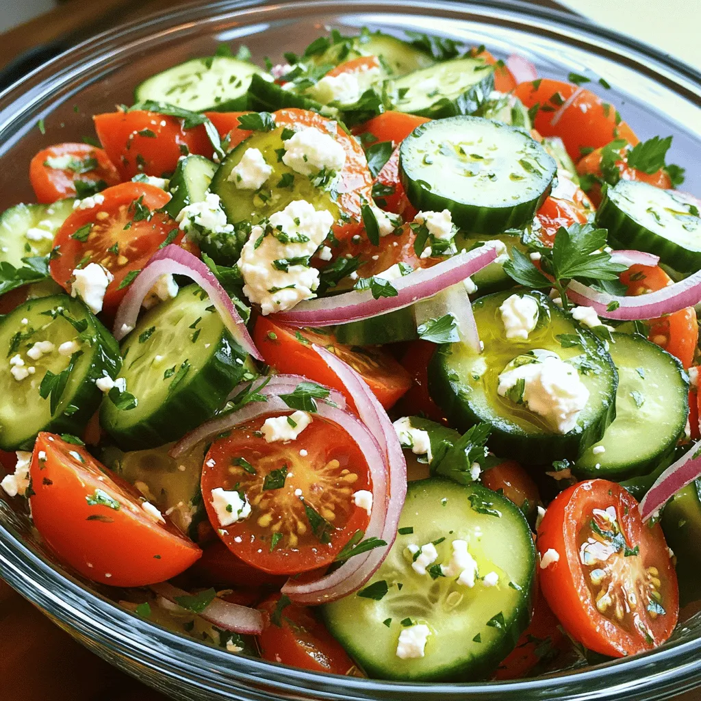 Cucumber Tomato Salad with Feta Fresh and Easy Recipe