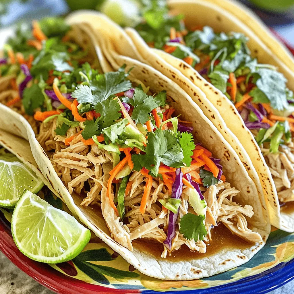 Pulled Chicken Tacos with Slaw Flavorful Delight