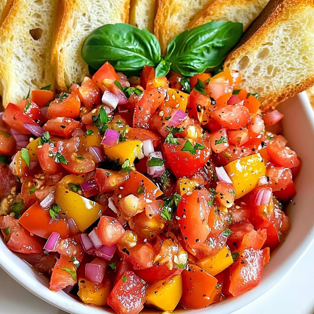Chunky Bruschetta Dip Simple and Flavorful Recipe