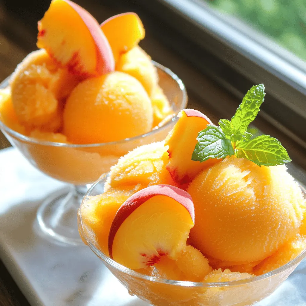 Perfect Peach Sorbet Easy Frozen Dessert Recipe