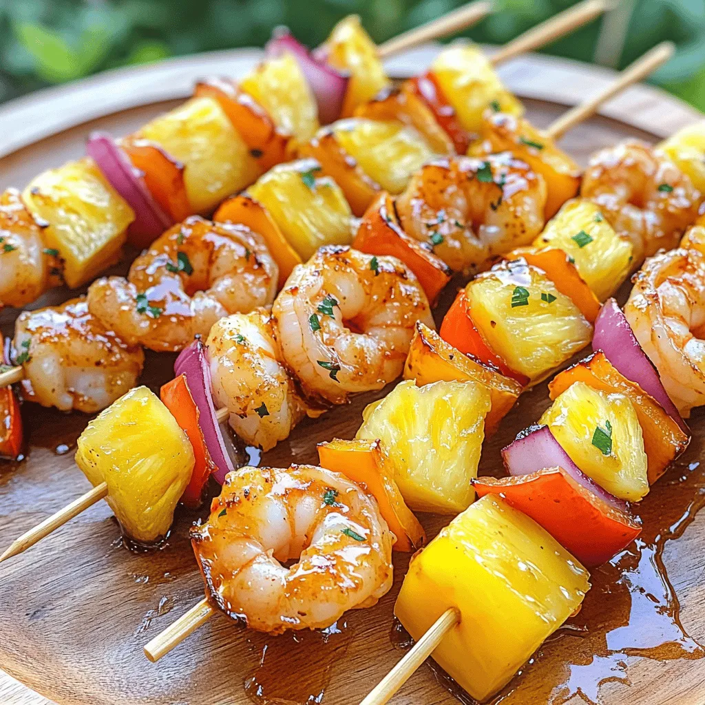 Sweet and Spicy Pineapple Shrimp Skewers Delight