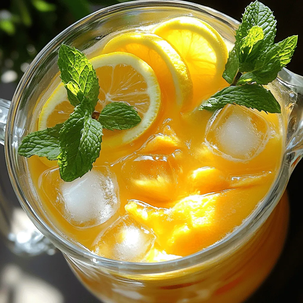 Peach Lemonade Refreshing Summer Drink Recipe