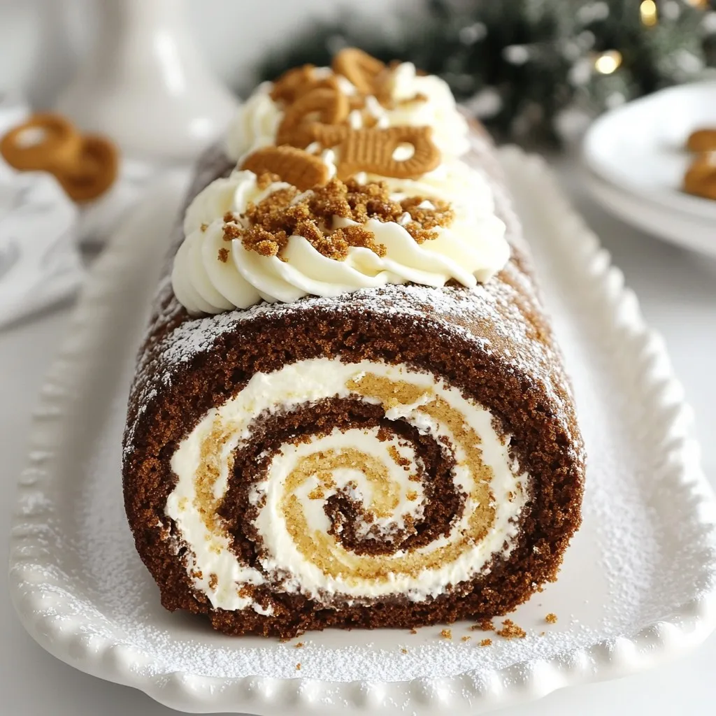 Gingerbread Swiss Cake Roll Festive Holiday Delight