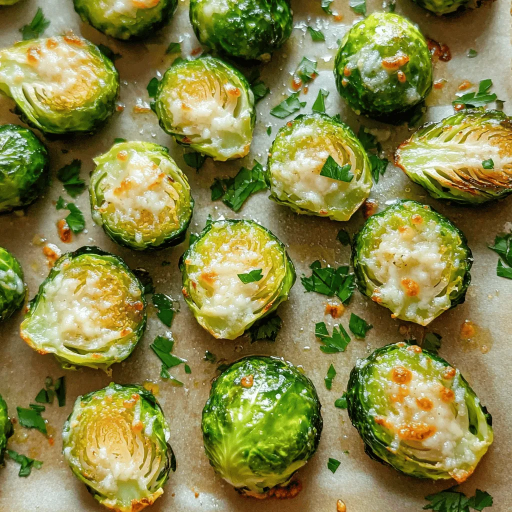 Garlic Parmesan Roasted Brussels Sprouts Simple Dish
