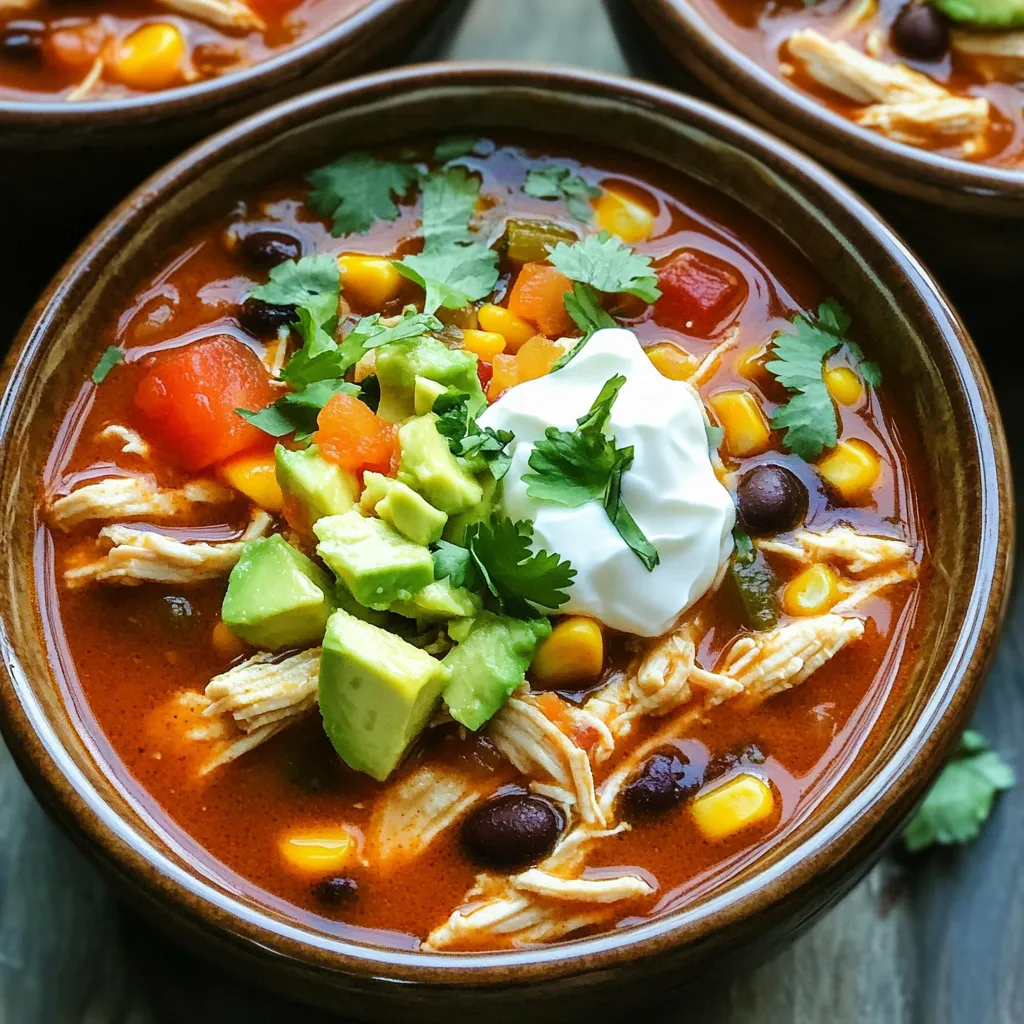 Slow Cooker Chicken Enchilada Soup Flavorful Comfort Food