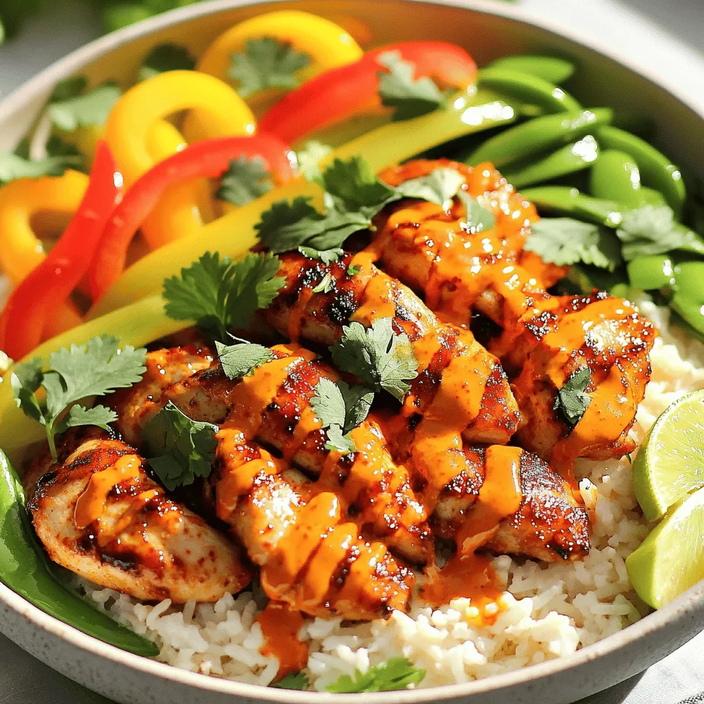 Sweet Chili Chicken Bowl with Coconut Lime Delight