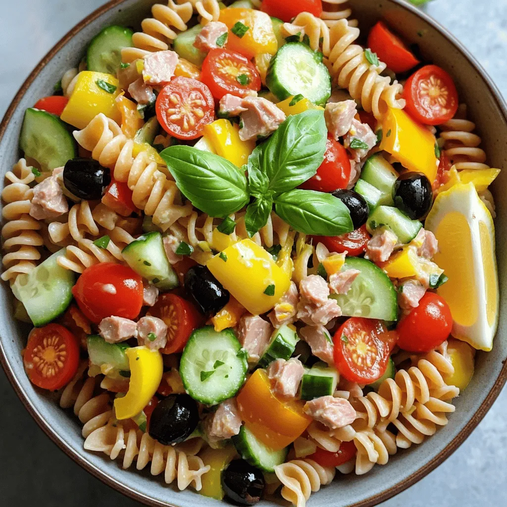 Tuna Pasta Salad Without Mayo Quick and Easy Recipe