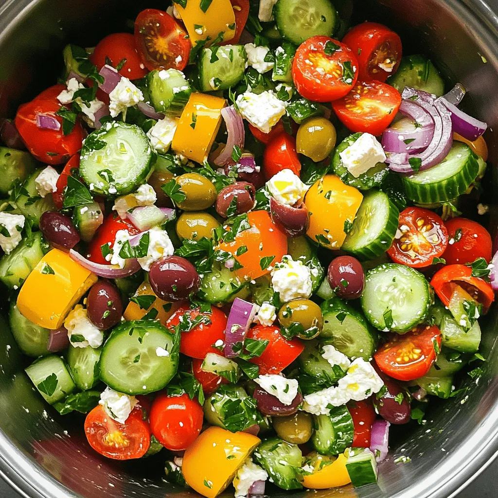 Greek Cucumber Tomato Feta Salad Easy Fresh Dish