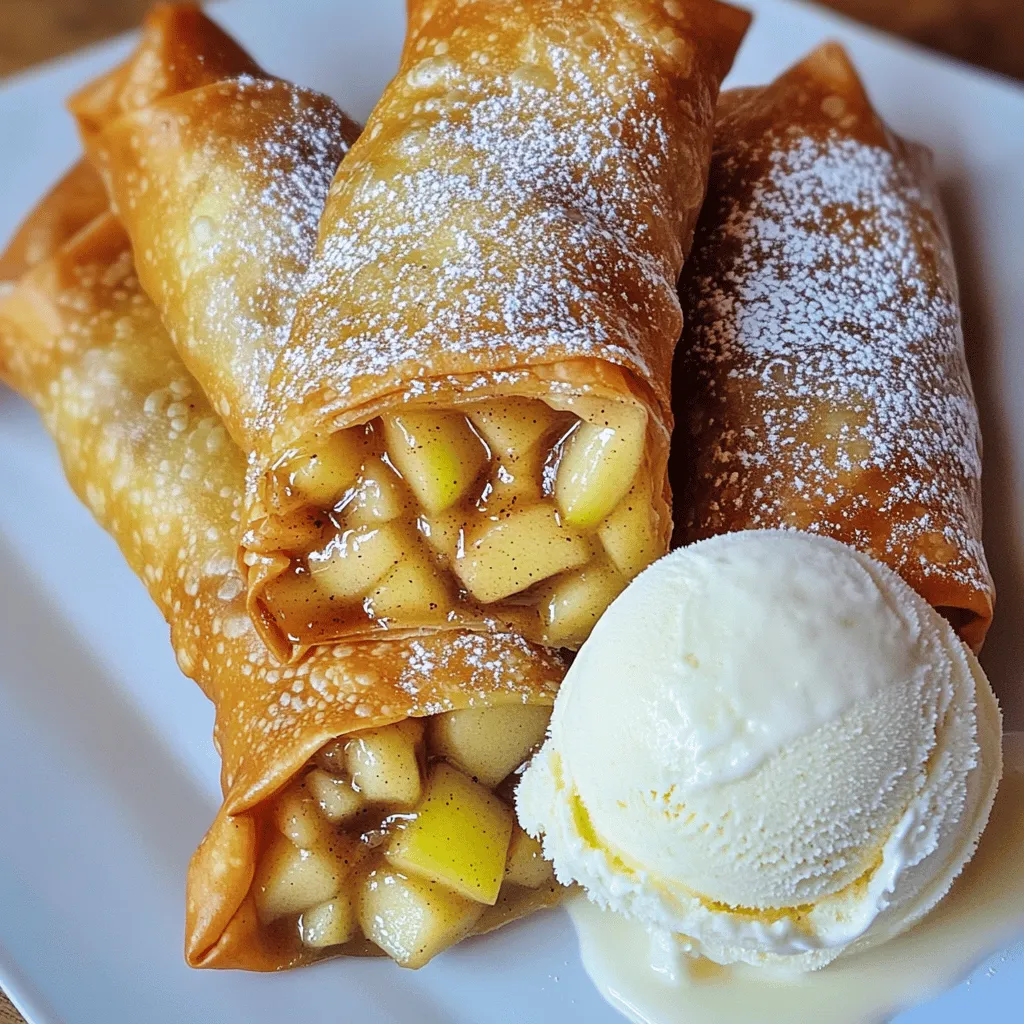 Apple Pie Egg Rolls Crispy and Delicious Treat