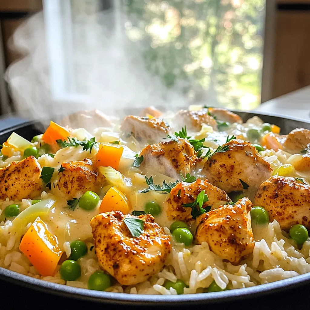 One Pot Creamy Cajun Chicken Rice Delightful Dish
