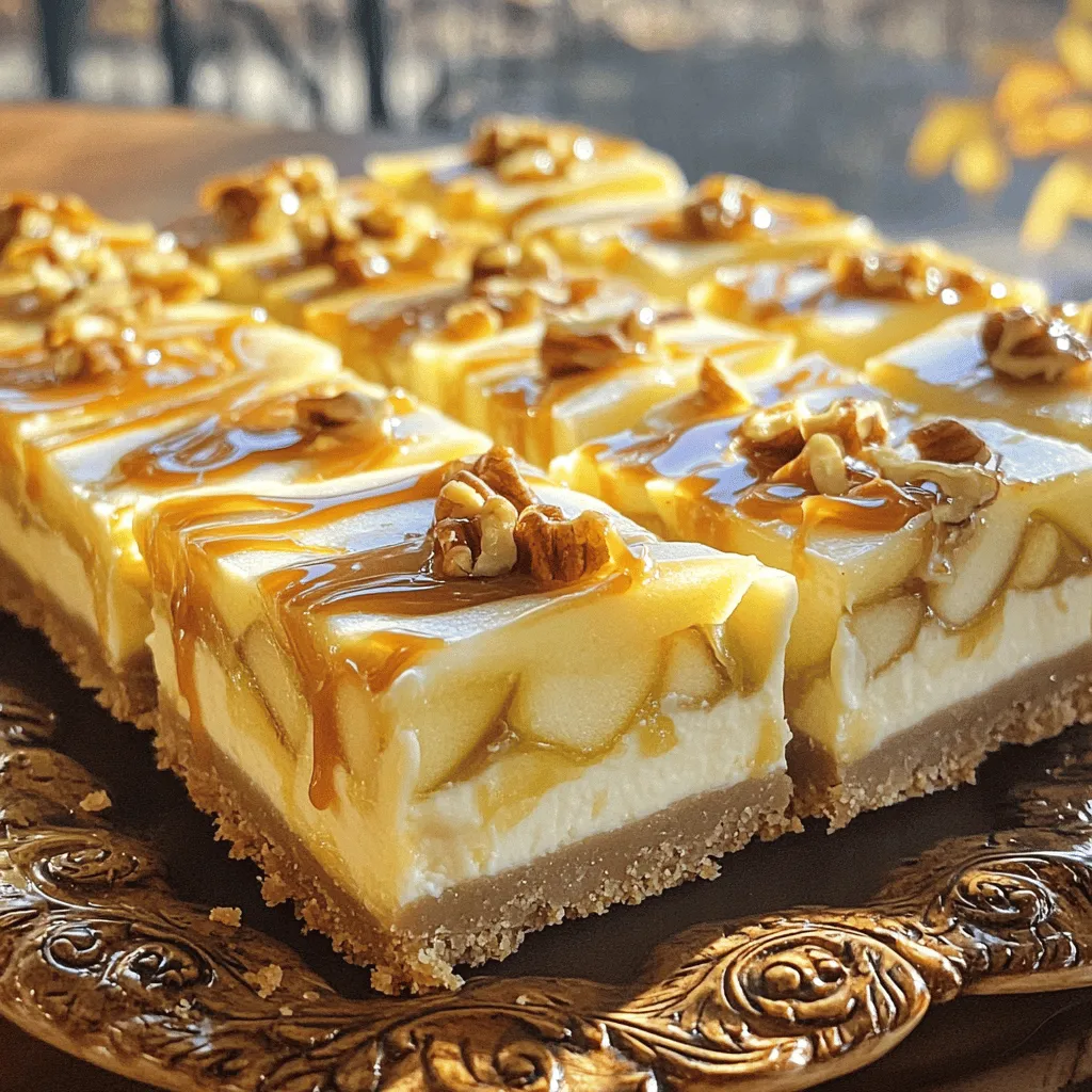 Caramel Apple Cheesecake Bars Irresistible Dessert Delight