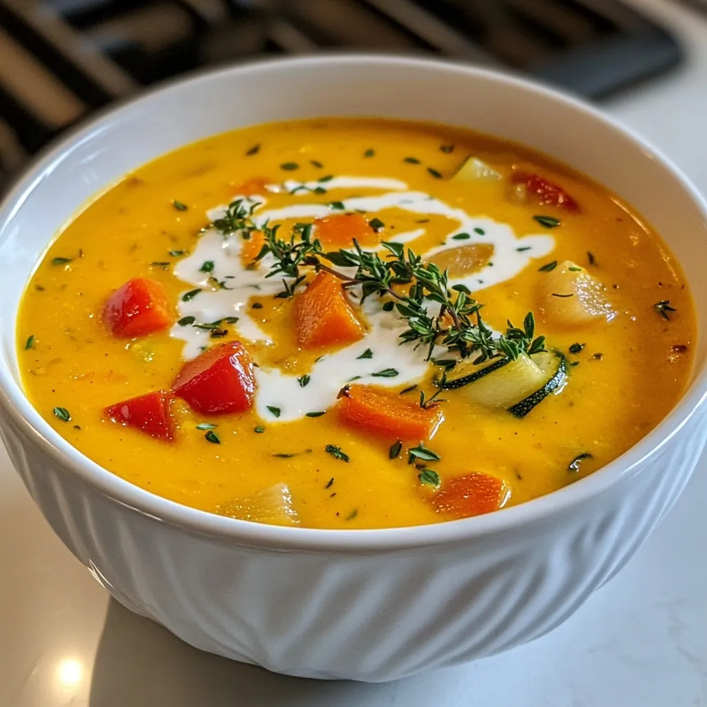 Creamy Roasted Vegetable Soup Easy and Flavorful Dish