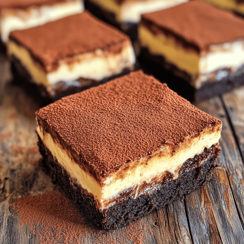 Tiramisu Brownies Delightful Coffee Blooming Treat